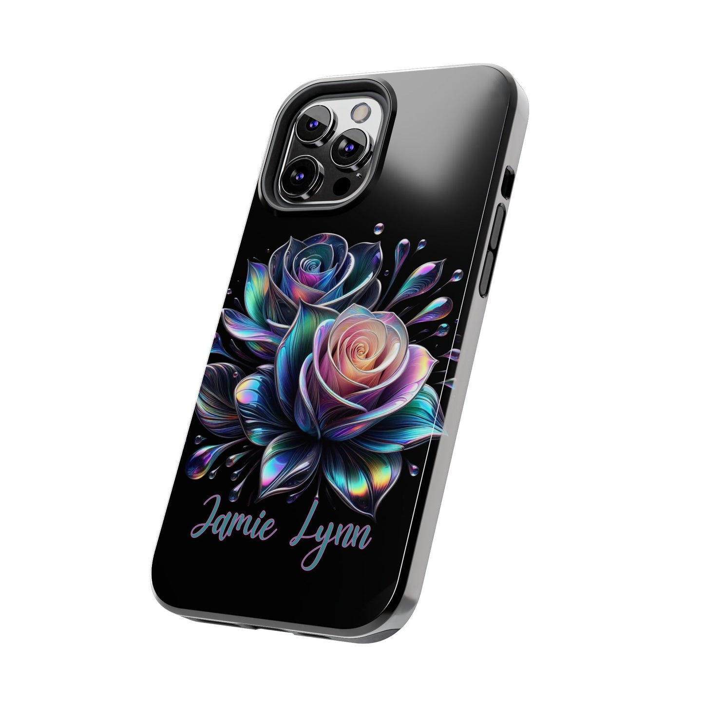 Personalized lotus rose floral phone case- iPhone compatible