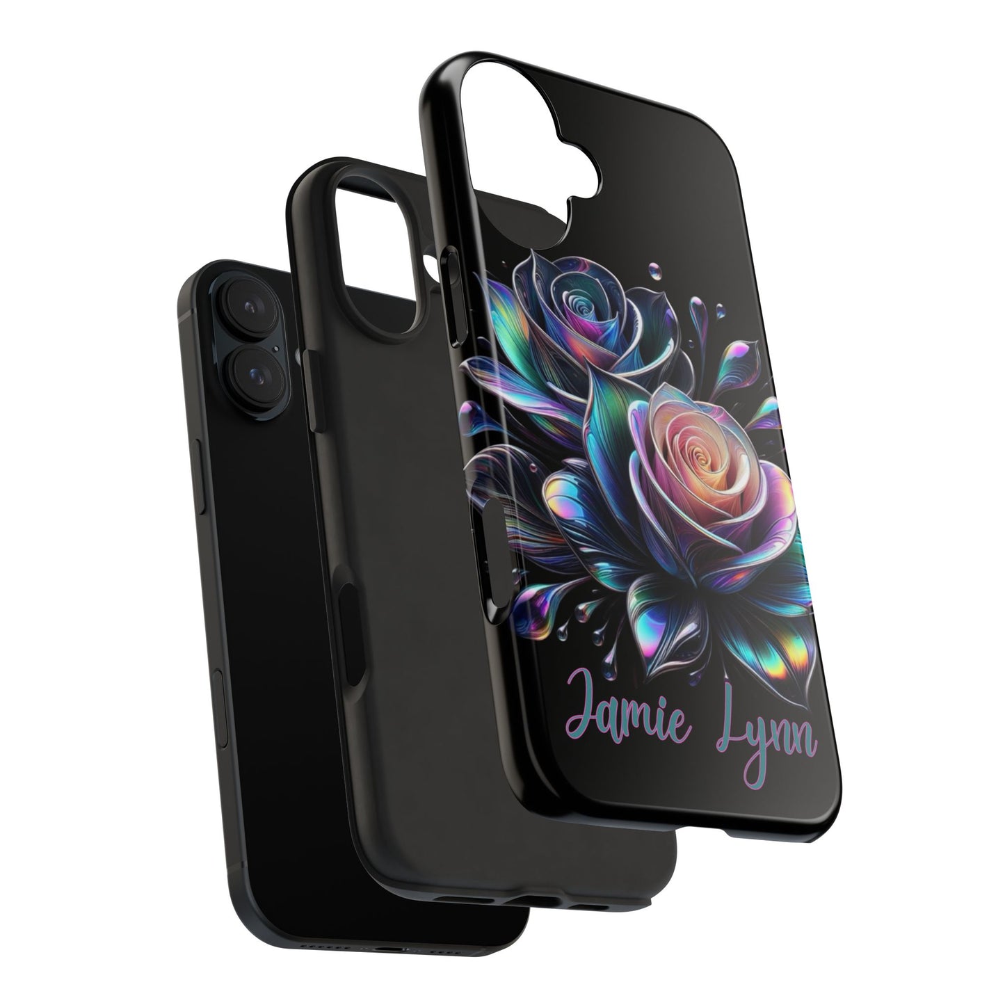 Personalized lotus rose floral phone case- iPhone compatible
