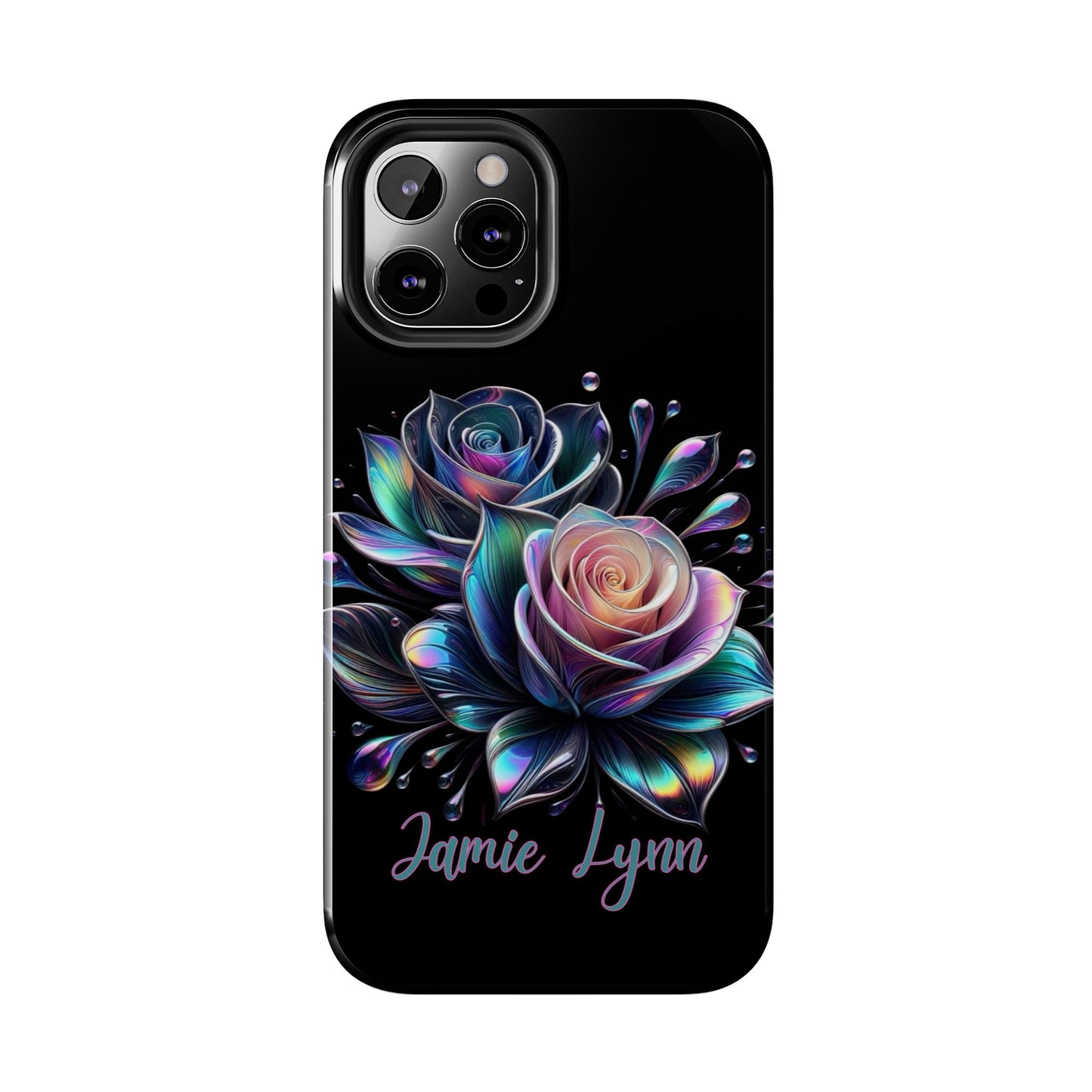 Personalized lotus rose floral phone case- iPhone compatible