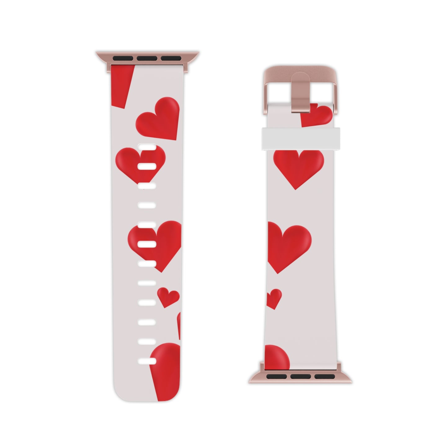 Red & white Valentines Watch Band for Apple Watch Series 1-9, SE and Ultra, 38-40mm/ 42-44mm