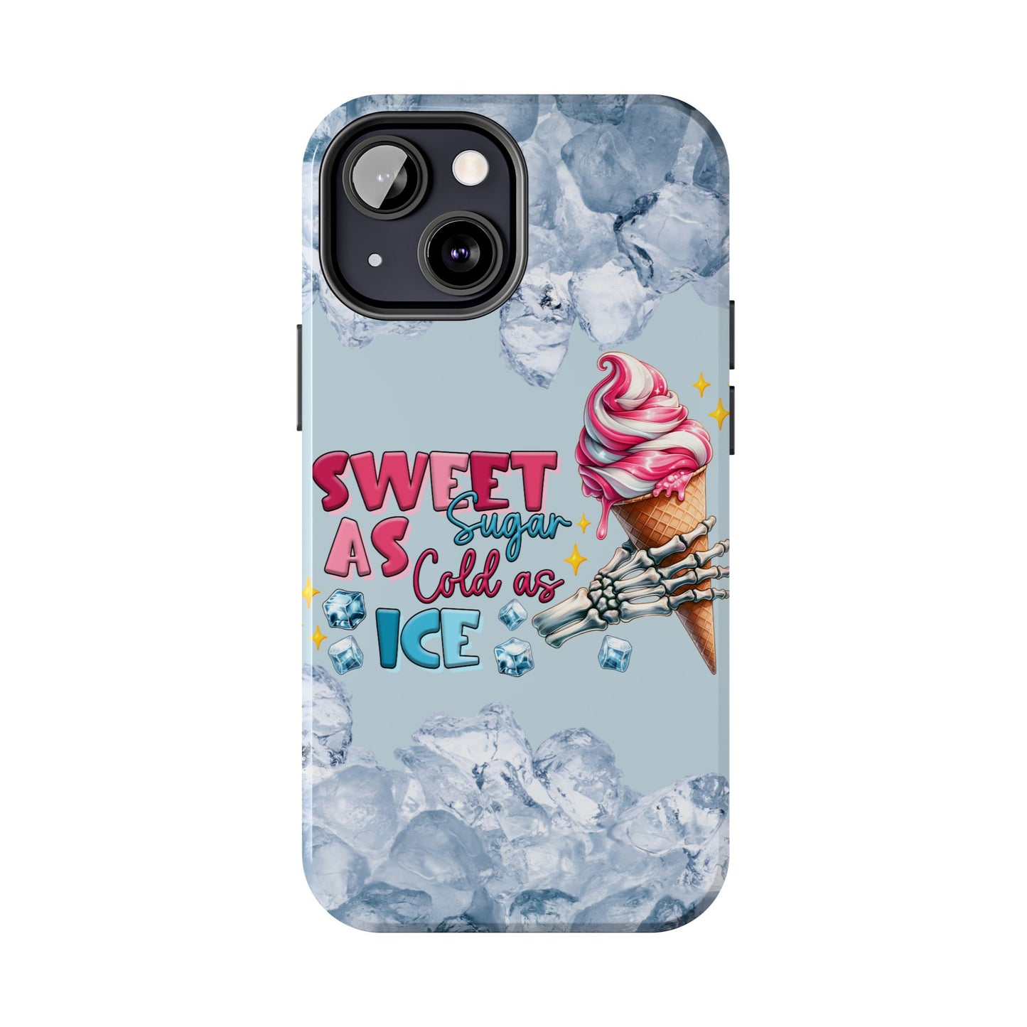 Cold as ice summer aesthetics iPhone case. Compatible with iPhone models 11-16 Custom phone case for smartphones. design for Girls, Woman