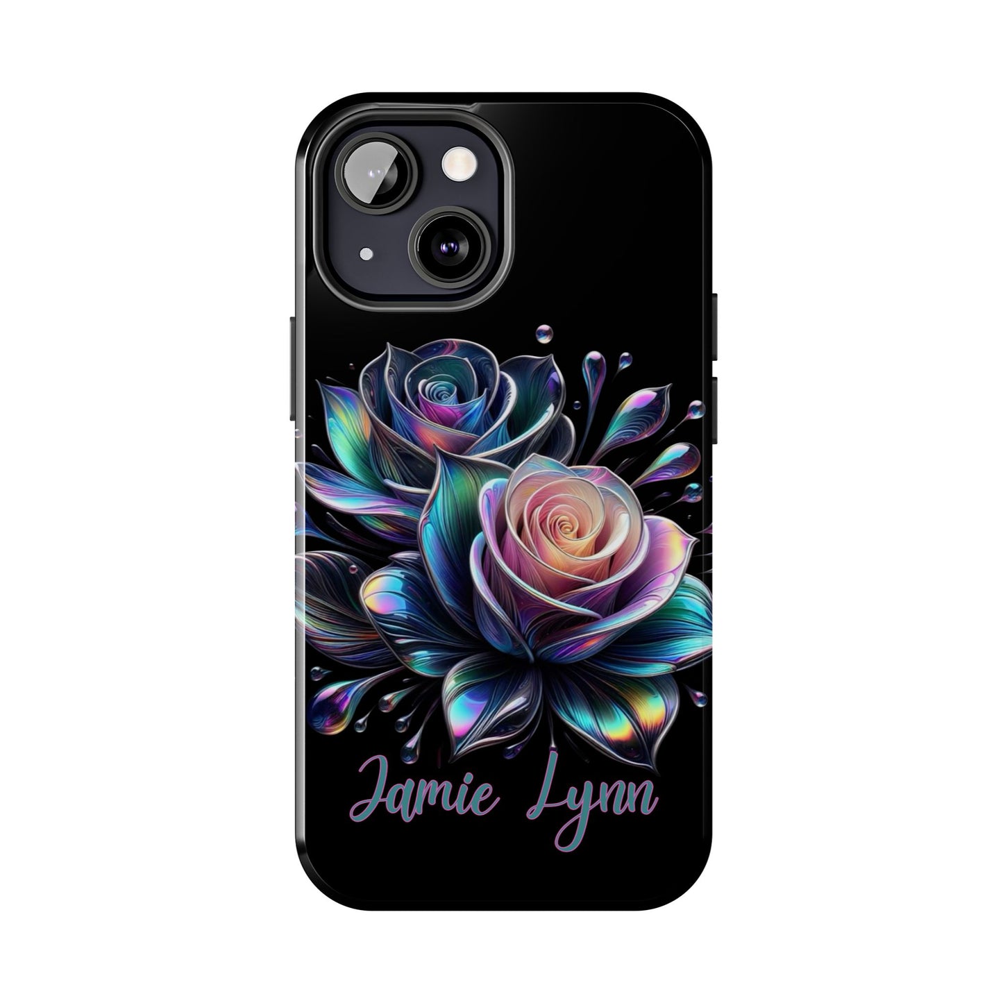 Personalized lotus rose floral phone case- iPhone compatible