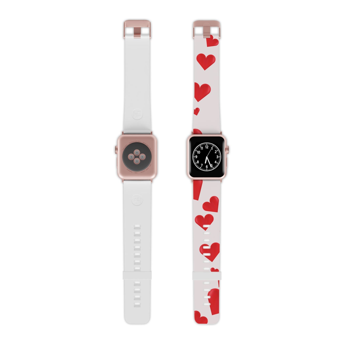 Red & white Valentines Watch Band for Apple Watch Series 1-9, SE and Ultra, 38-40mm/ 42-44mm