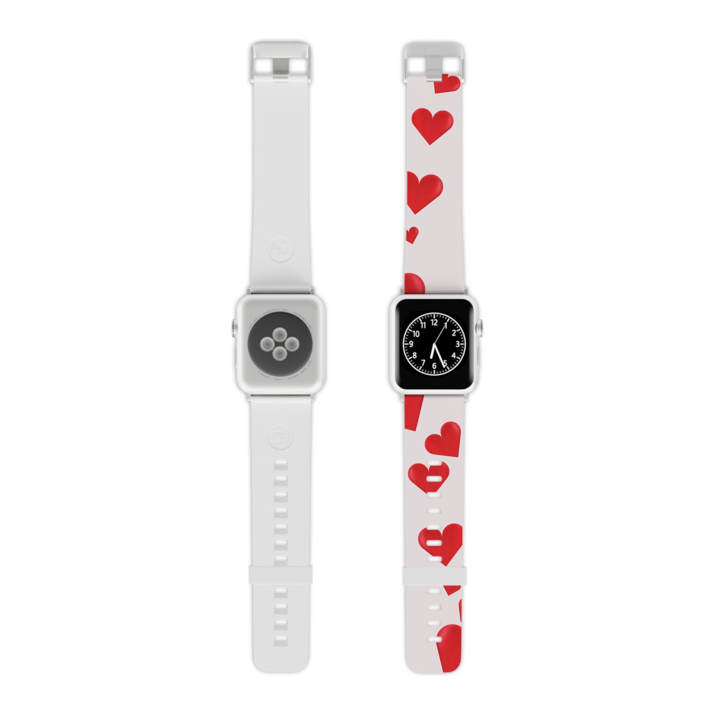 Red & white Valentines Watch Band for Apple Watch Series 1-9, SE and Ultra, 38-40mm/ 42-44mm