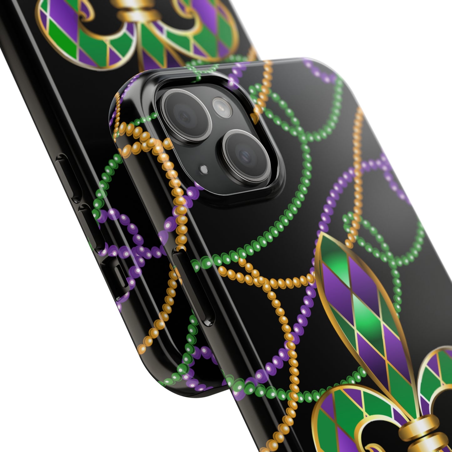 Blacked out Mardi Gras Tough iPhone Case iPhone 15 accessories