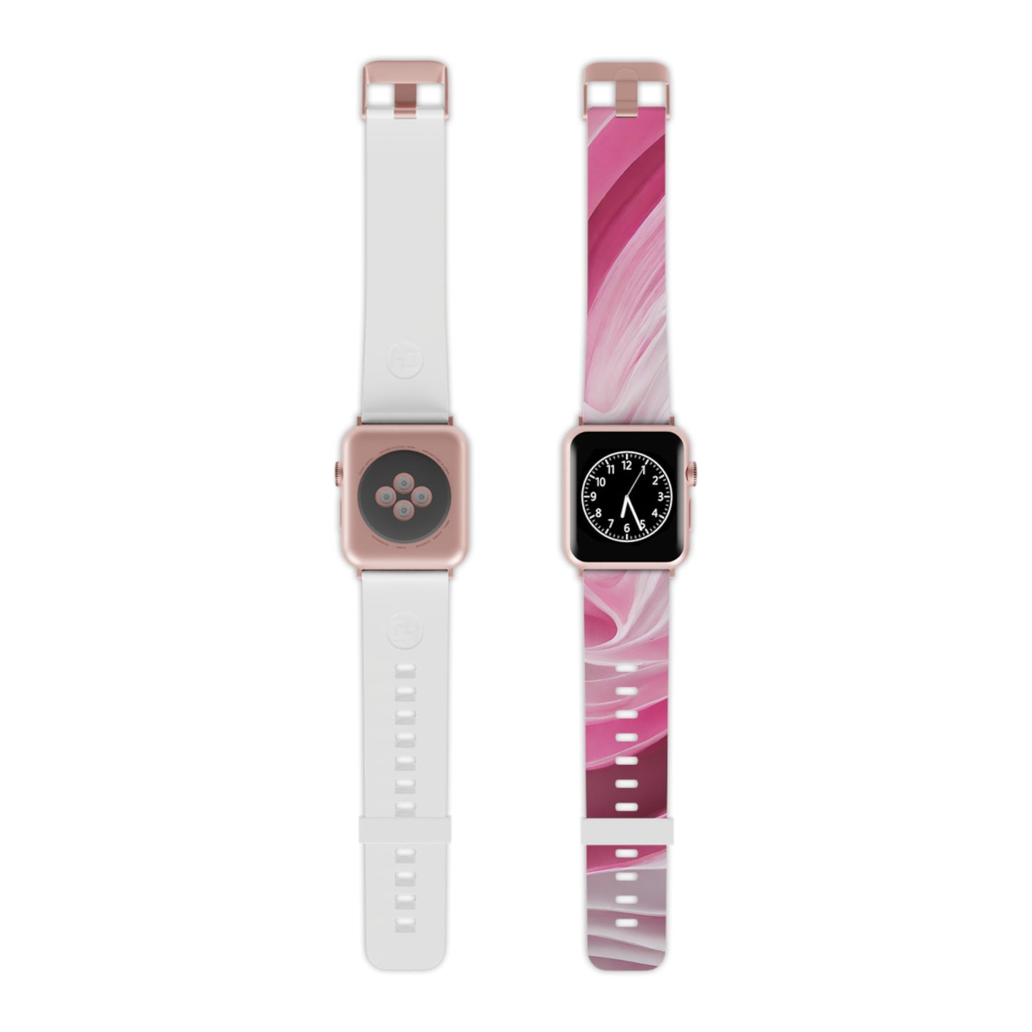 Pink & white wave Watch Band for Apple Watch Series 1-9, SE and Ultra, 38-40mm/ 42-44mm