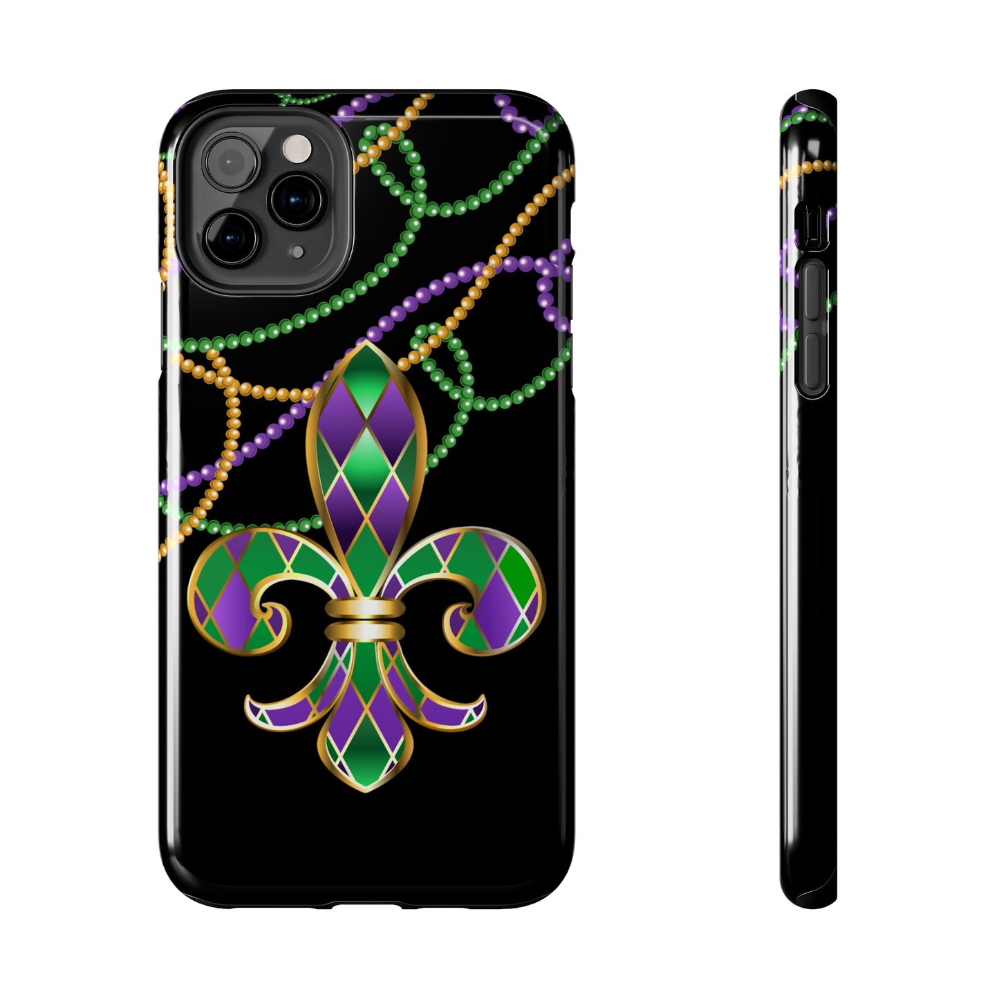 Blacked out Mardi Gras Tough iPhone Case iPhone 15 accessories