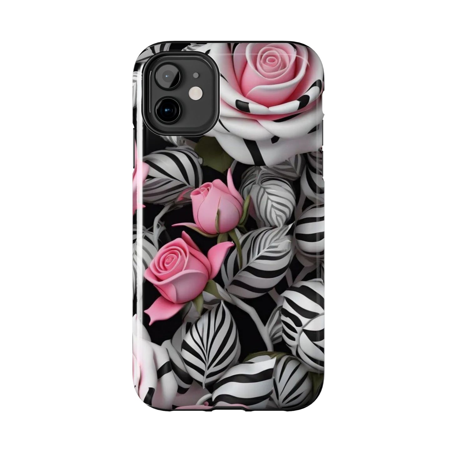 Zebra rose iPhone case Models 11-16