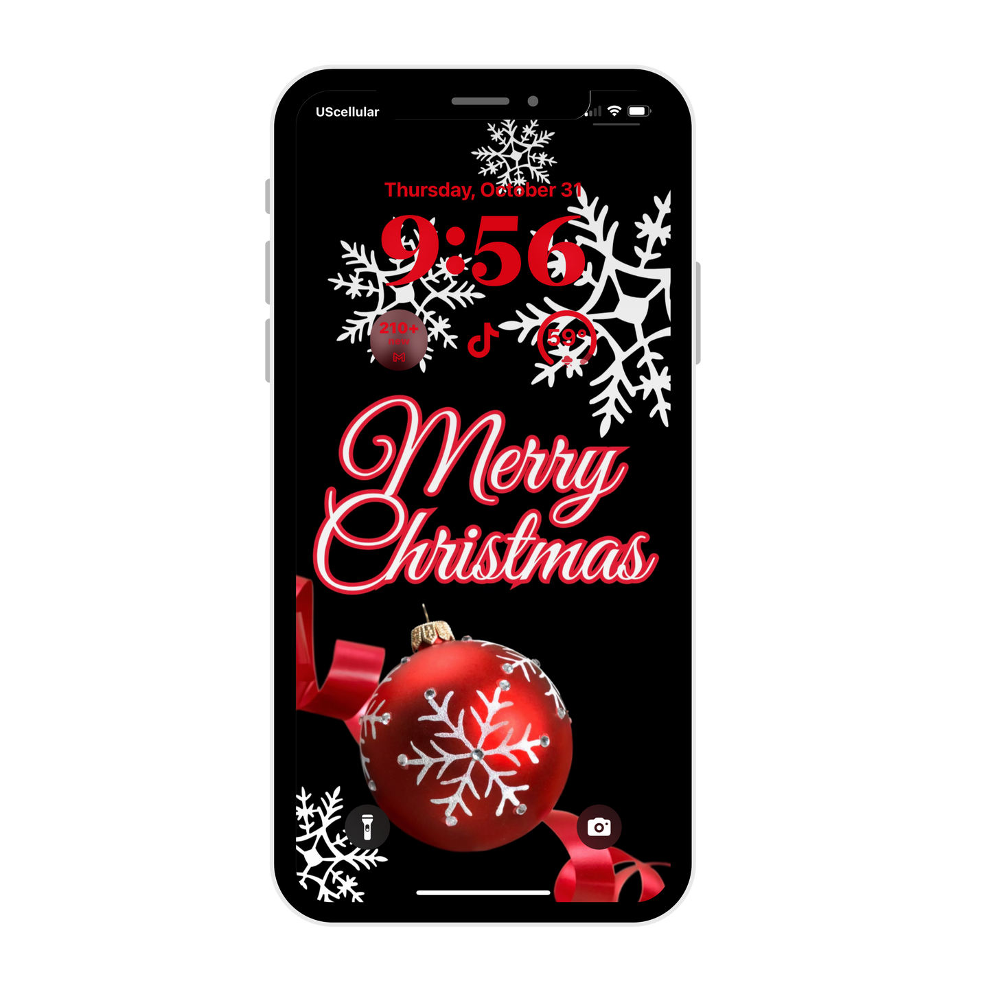 Merry Christmas iPhone/iPad wallpaper iPhone lock screen art digital download