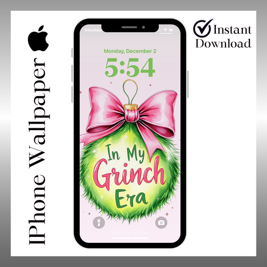 In my Grinch era iPhone wallpaper iPhone/iPad lock screen art digital download