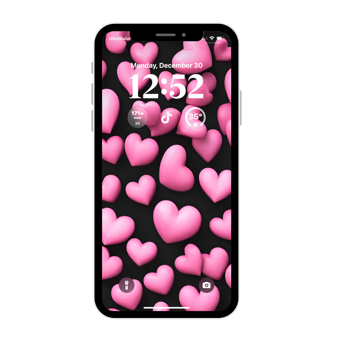 Pink bubble hearts iPhone wallpaper iPhone lock screen art digital download