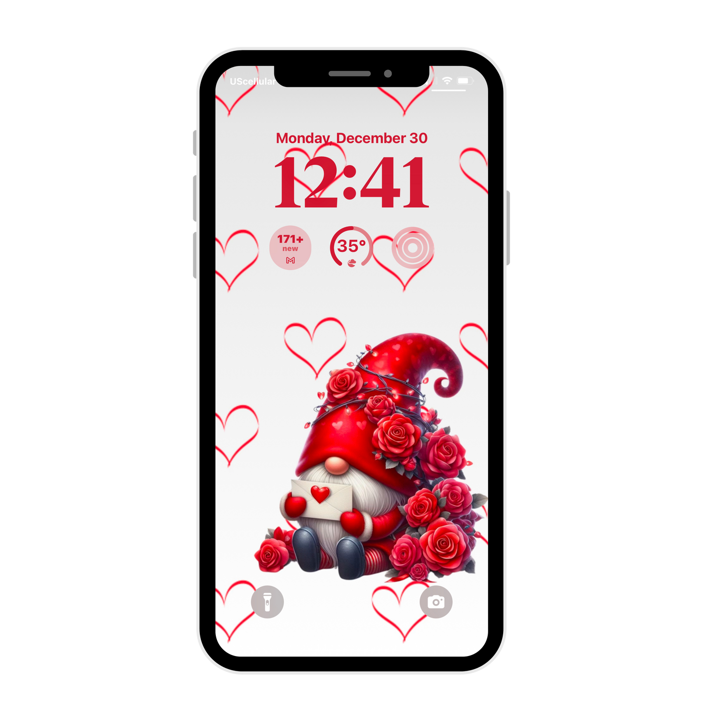 Valentines accessories-cute Gnome-iPhone wallpaper iPhone lock screen art digital download