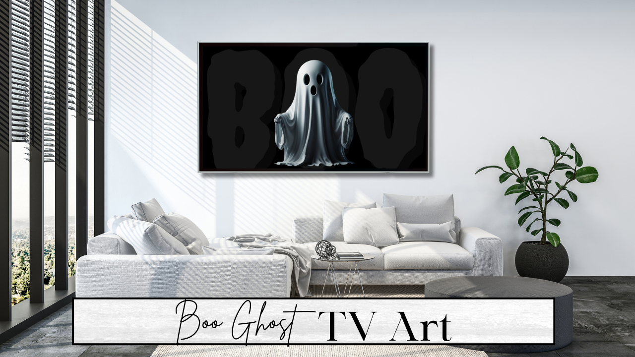 Boo Ghost digital TV wall Art