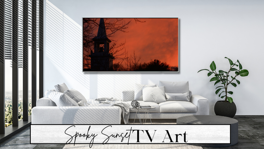 Spooky Sunset digital TV wall Art