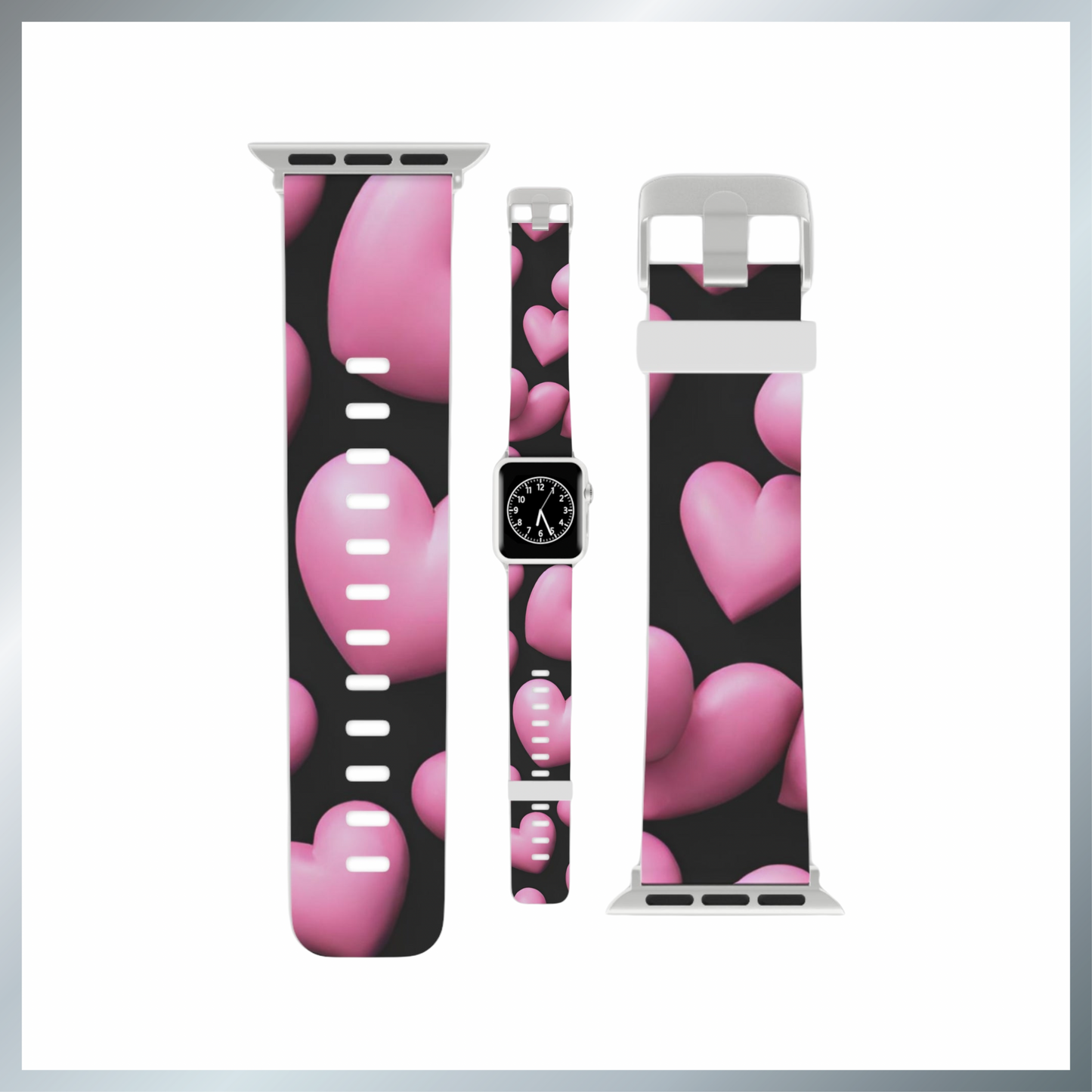 Bubble hearts Watch Band for Apple Watch Series 1-9, SE and Ultra, 38-40mm/ 42-44mm