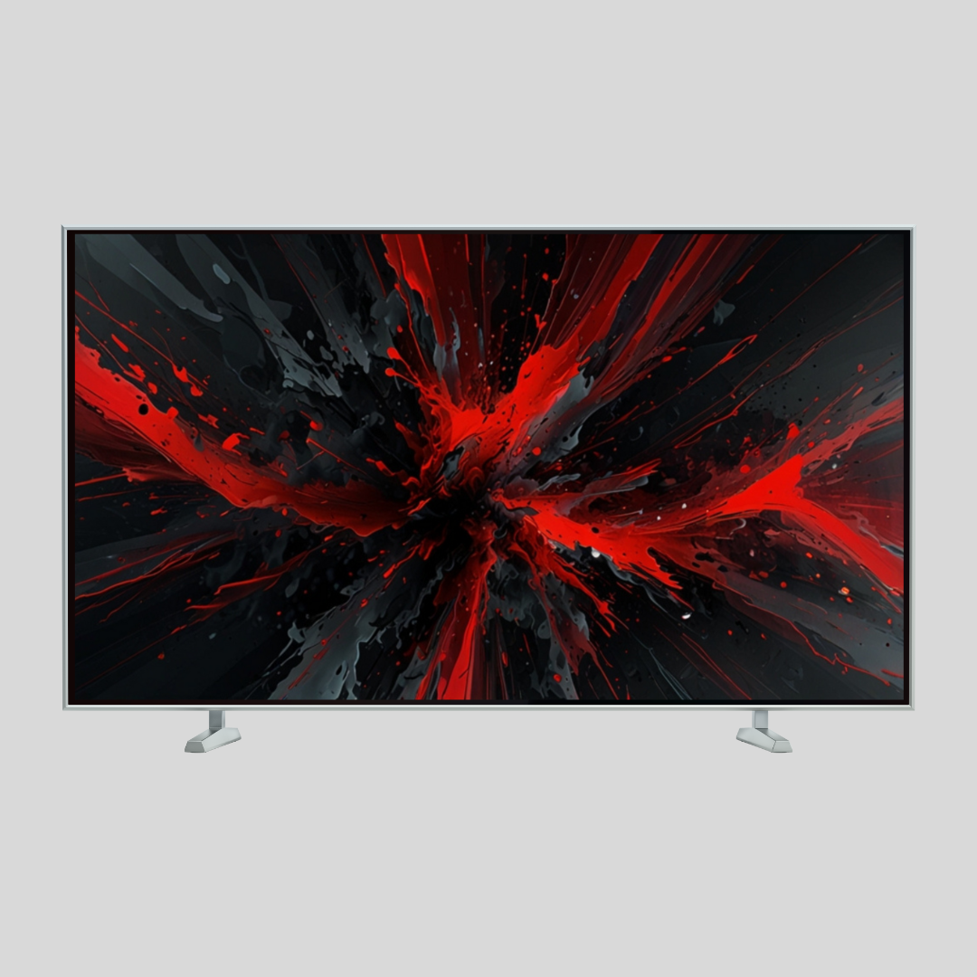 Red & Black Abstract digital TV wall Art