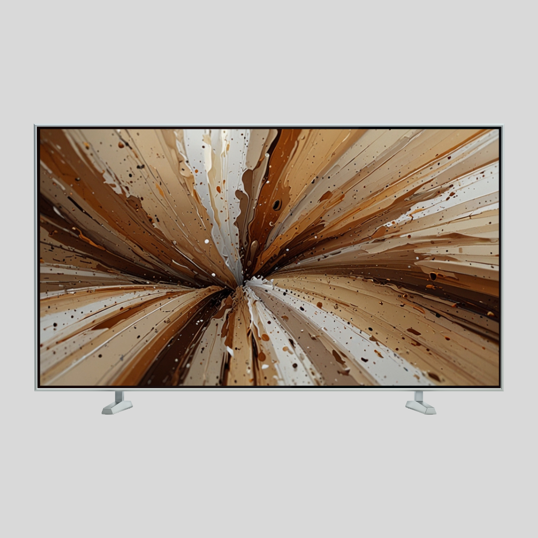 Beige Splash Abstract digital TV wall Art