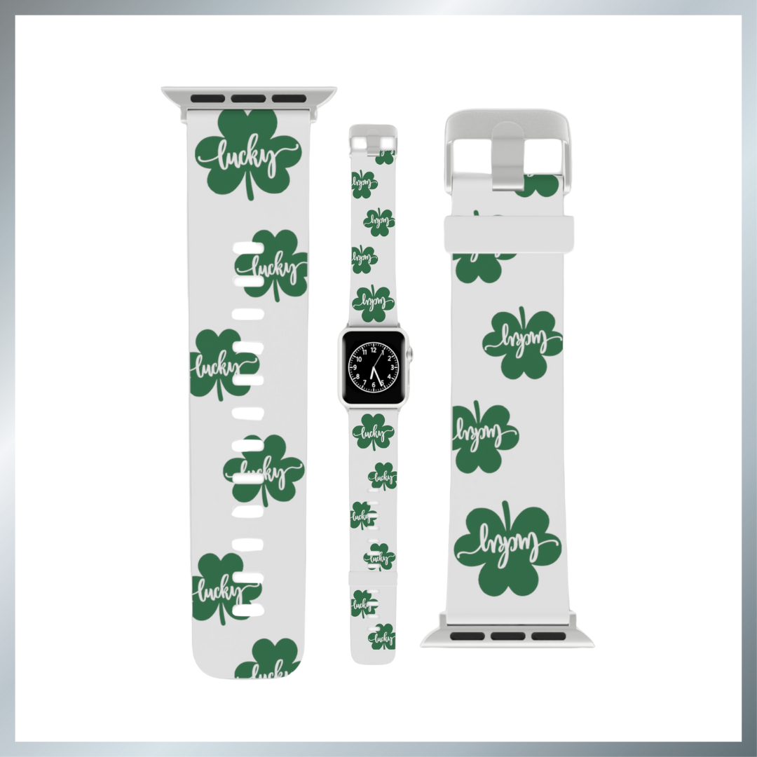 Shamrock luck Watch Band for Apple Watch  Series 1-9, SE and Ultra, 38-40mm/ 42-44mm