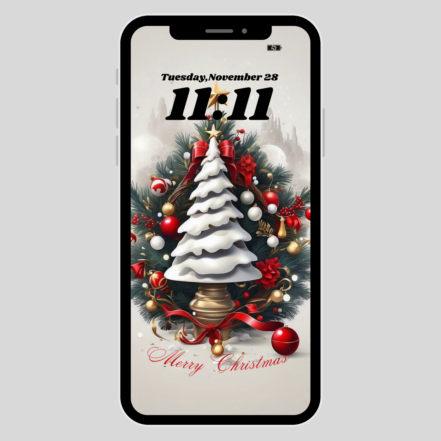 IPhone wallpaper/ Merry Christmas tree