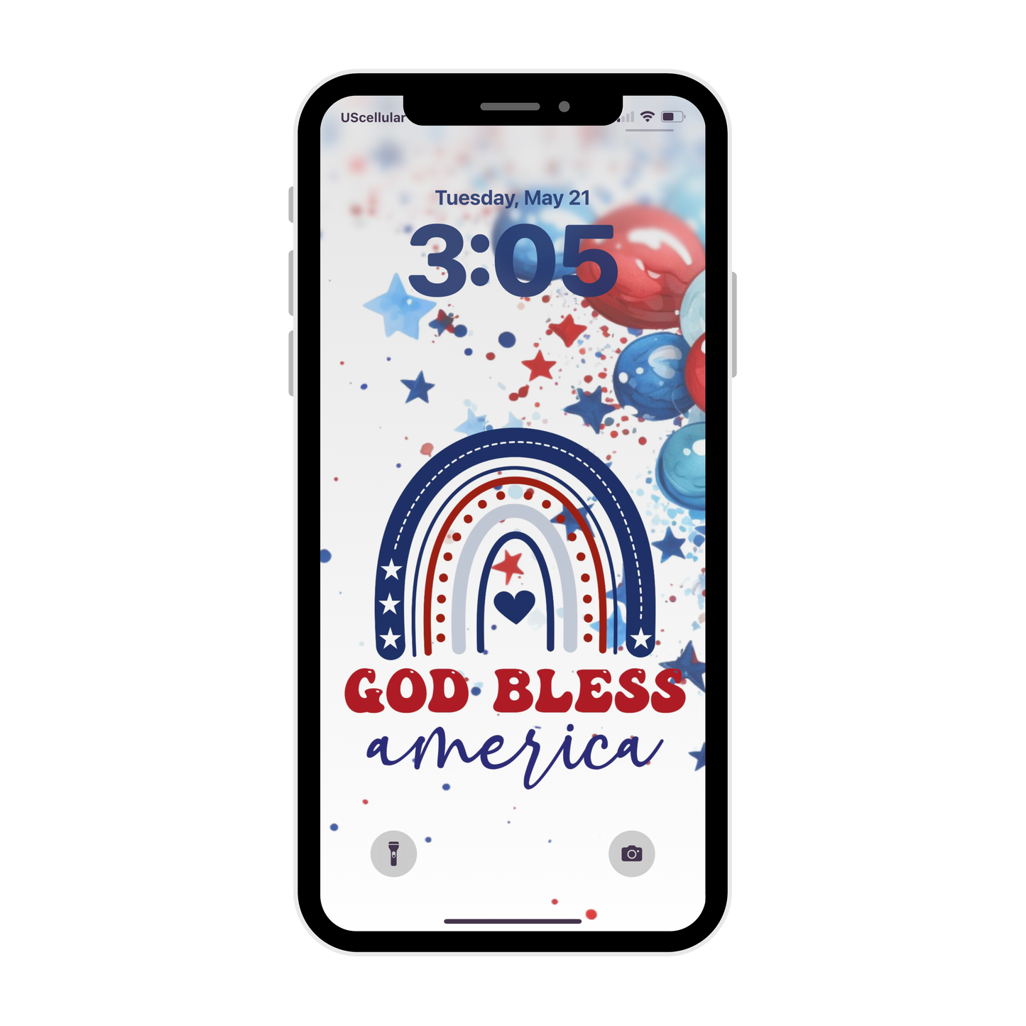 GOD Bless America phone wallpaper iPhone lock screen art digital download