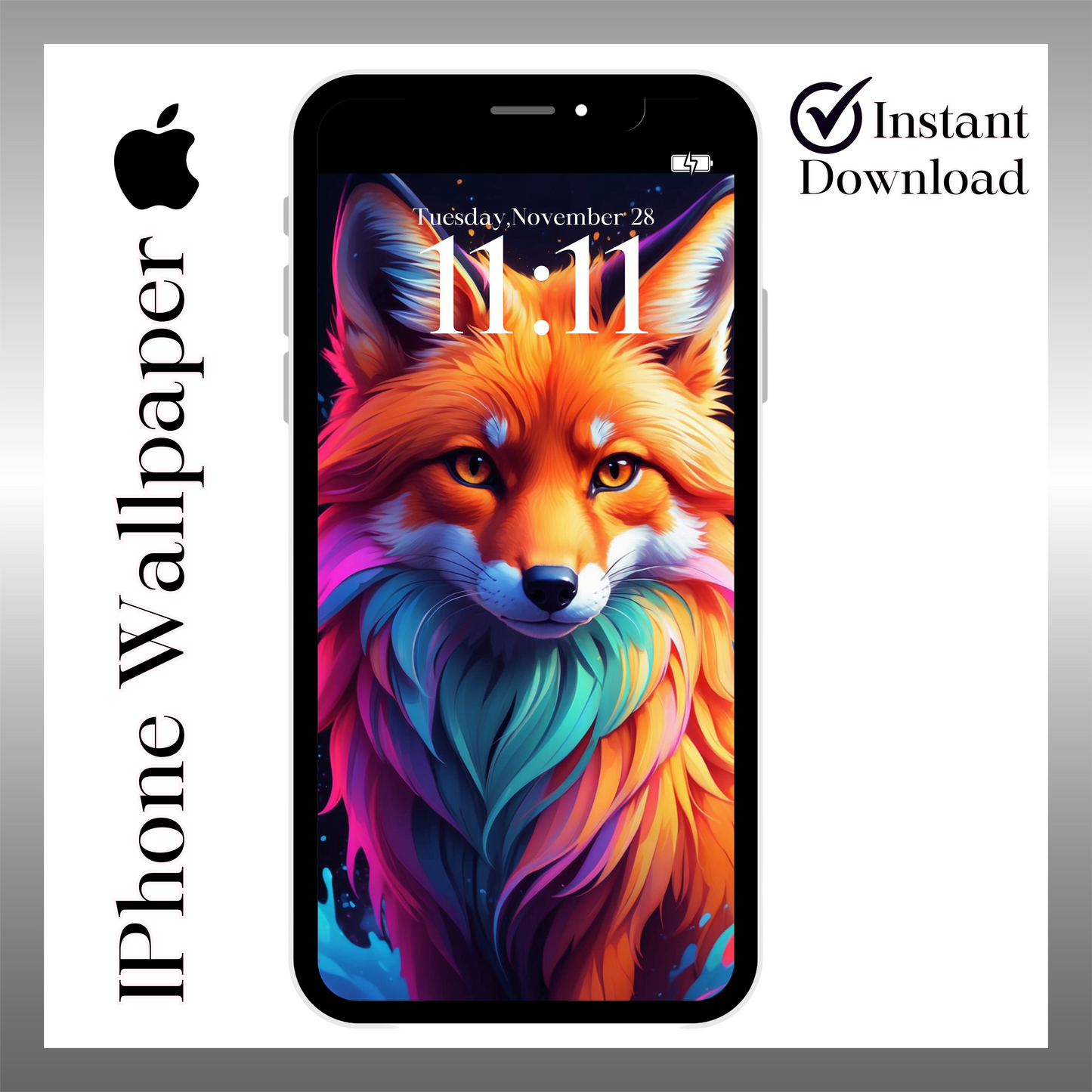 IPhone wallpaper/ Foxy Lady/ instant download