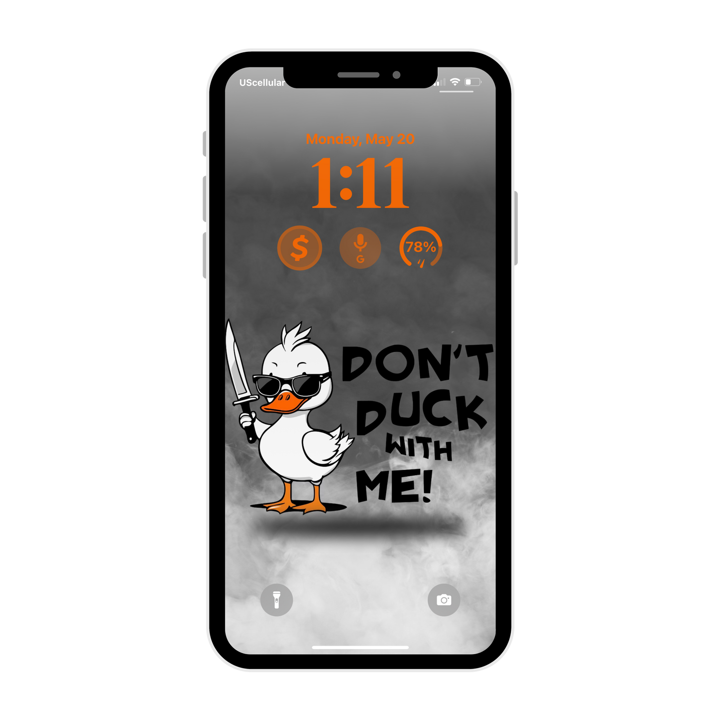 Don't Duck with me phone wallpaper iPhone lock screen art digital download