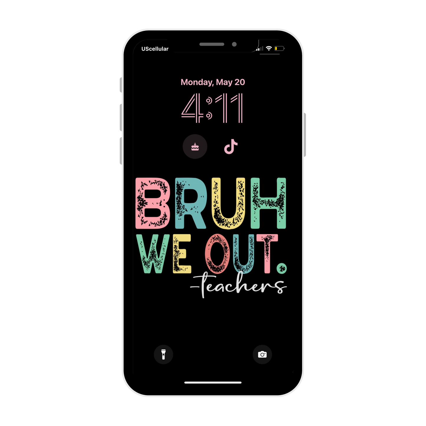 BRUH we out, Teacher phone wallpaper iPhone lock screen art digital download