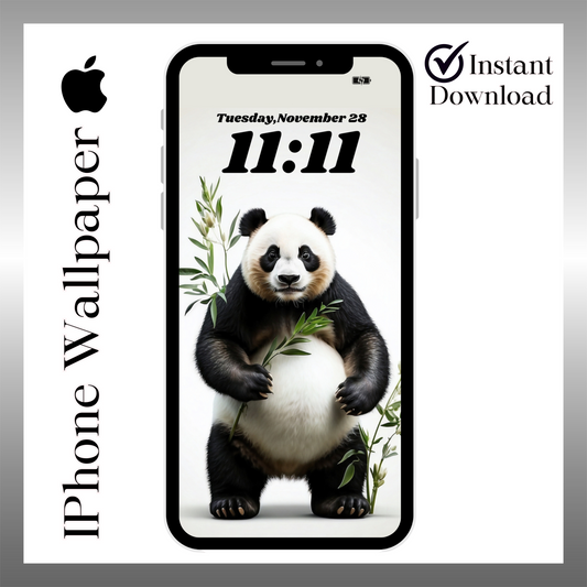 IPhone wallpaper/ Panda & bamboo