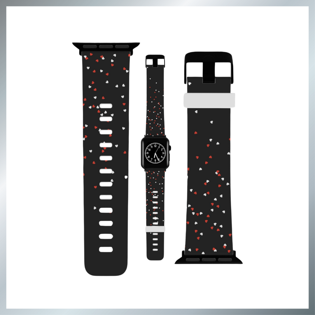 Heart sprinkles Watch Band for Apple Watch Series 1-9, SE and Ultra, 38-40mm/ 42-44mm