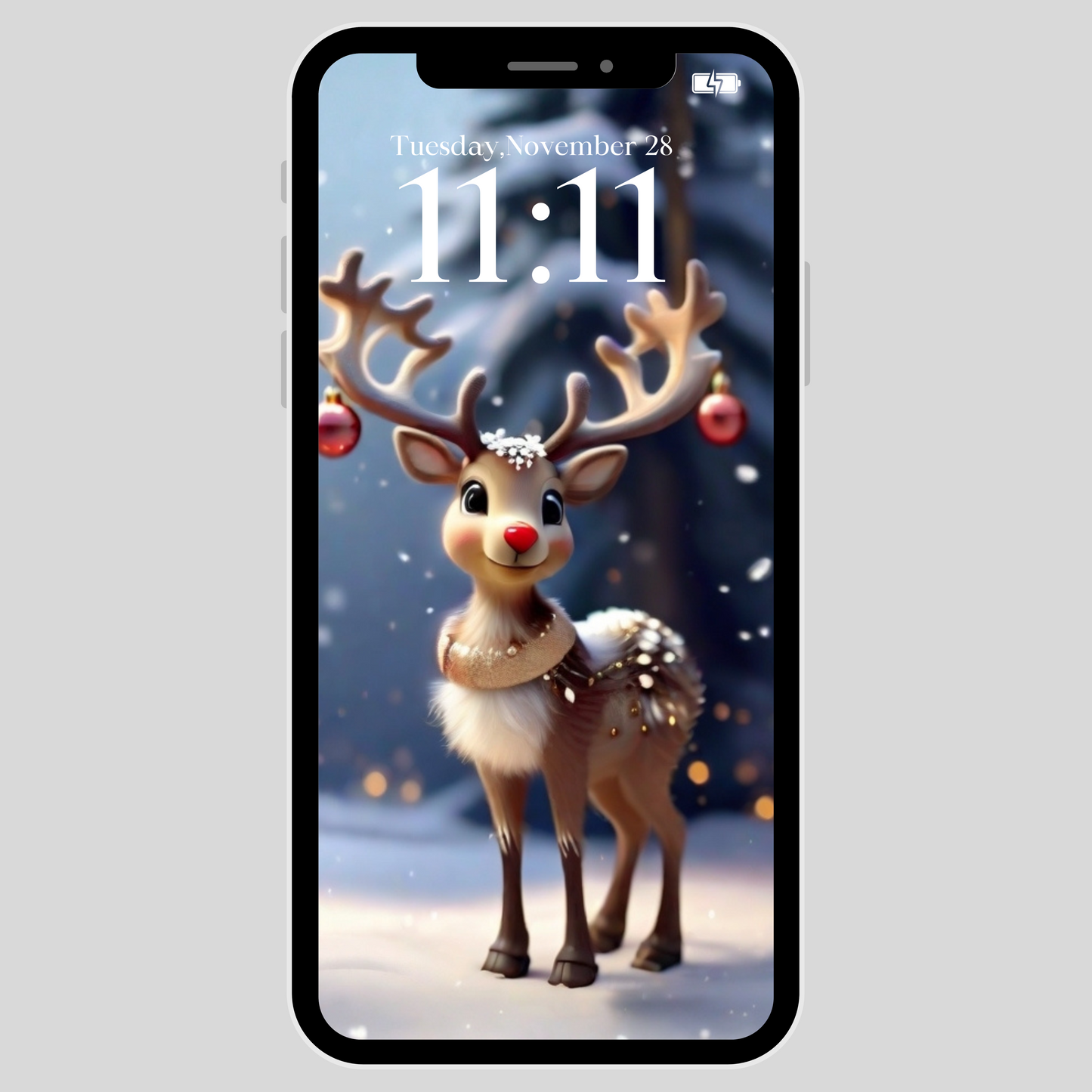 IPhone/iPad wallpaper/ Christmas Reindeer/ instant download