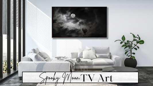 Spooky Moon digital TV wall Art