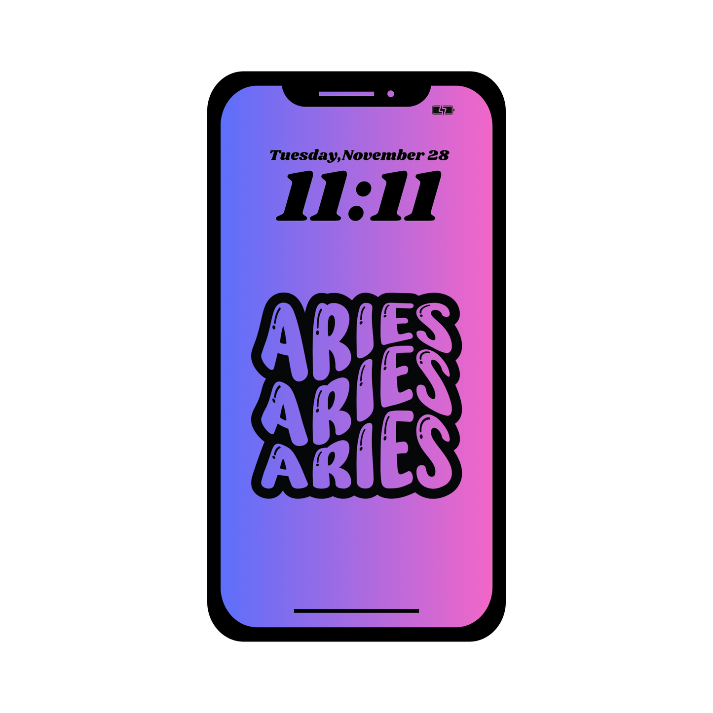 Ombre Aries phone wallpaper iPhone lock screen art digital download