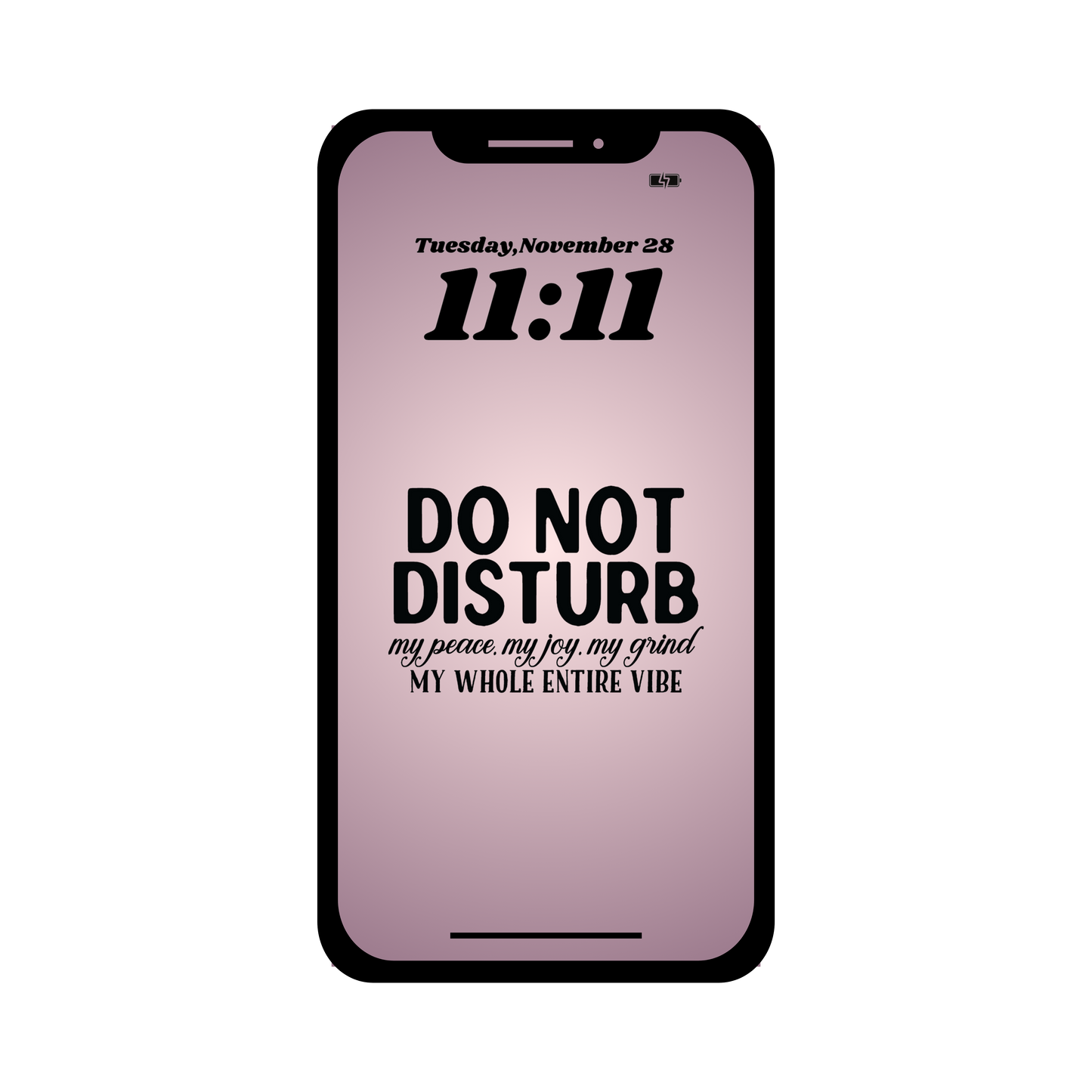 Do not disturb phone wallpaper iPhone lock screen art digital download