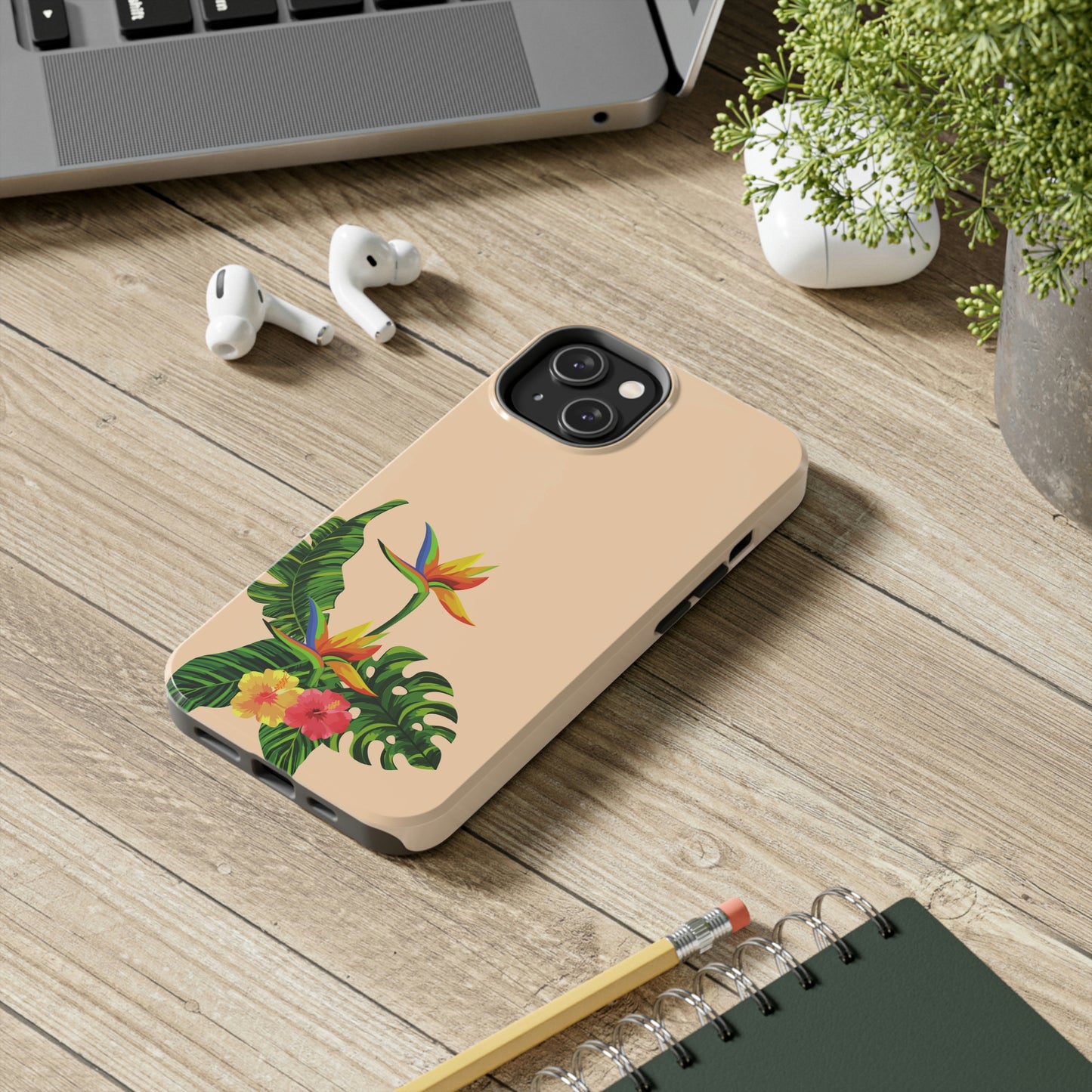 Tropical vibes floral iPhone case