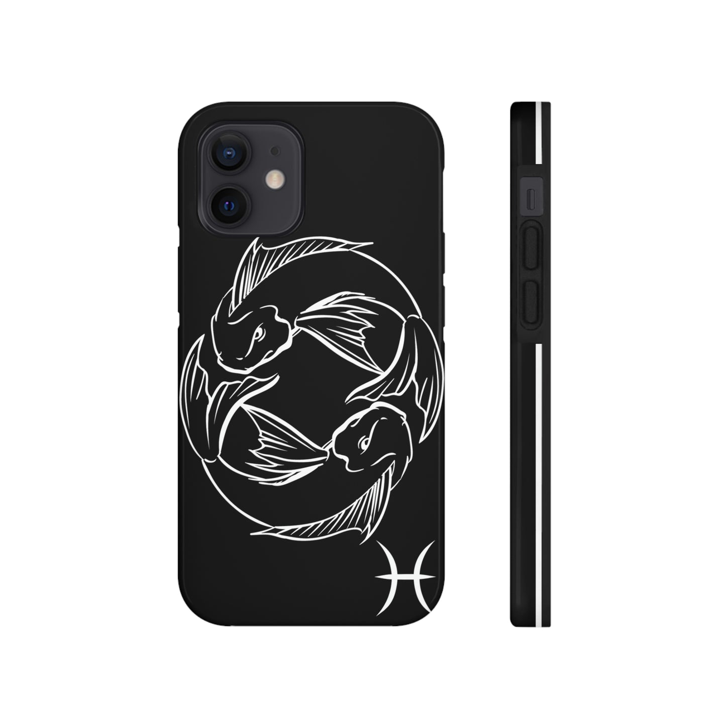 Pisces zodiac black & white/ Tough IPhone Case/ Zodiac