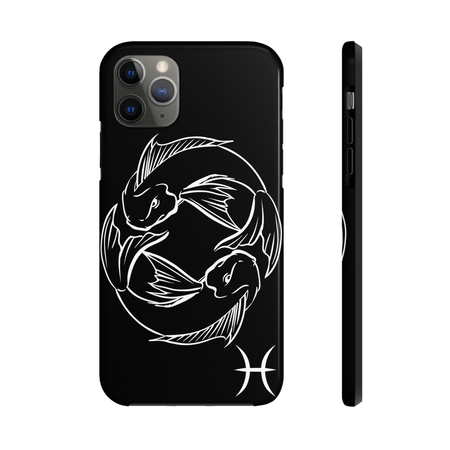 Pisces zodiac black & white/ Tough IPhone Case/ Zodiac