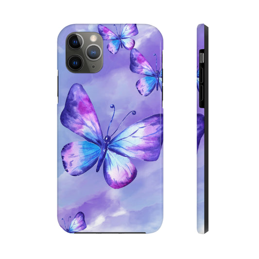 Purple & blue butterfly watercolor/ Tough IPhone Case/ Nature/ iphone accessories