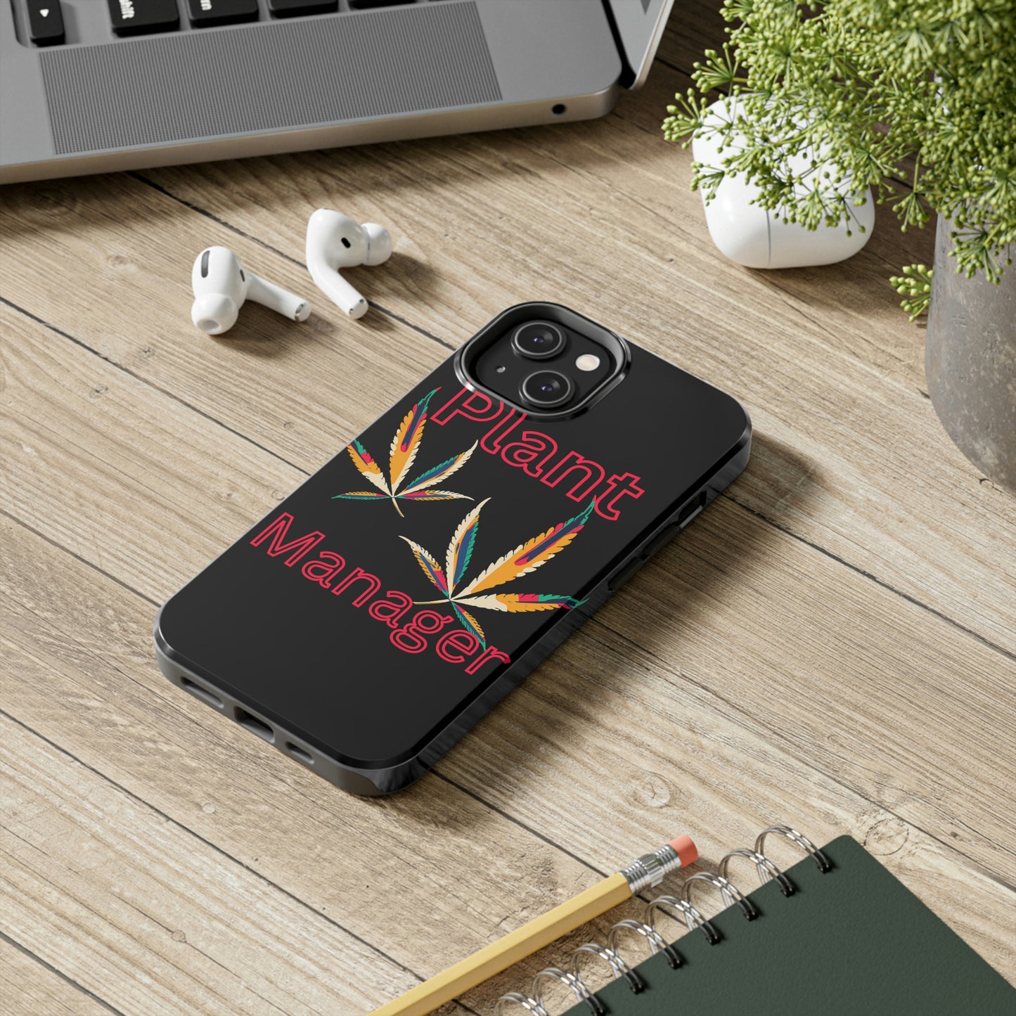 Plant manager/ black Tough IPhone Cases, Case-Mate