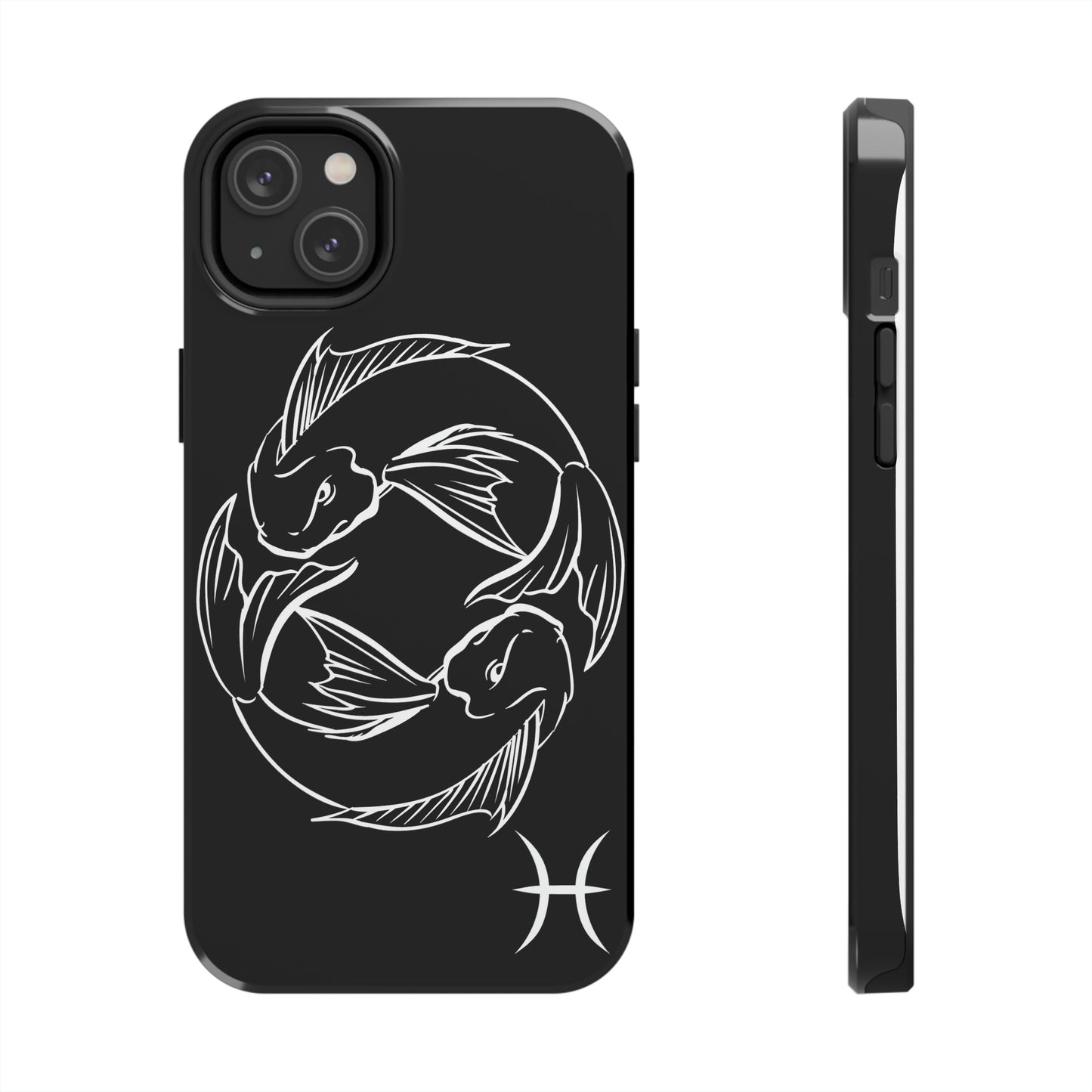 Pisces zodiac black & white/ Tough IPhone Case/ Zodiac