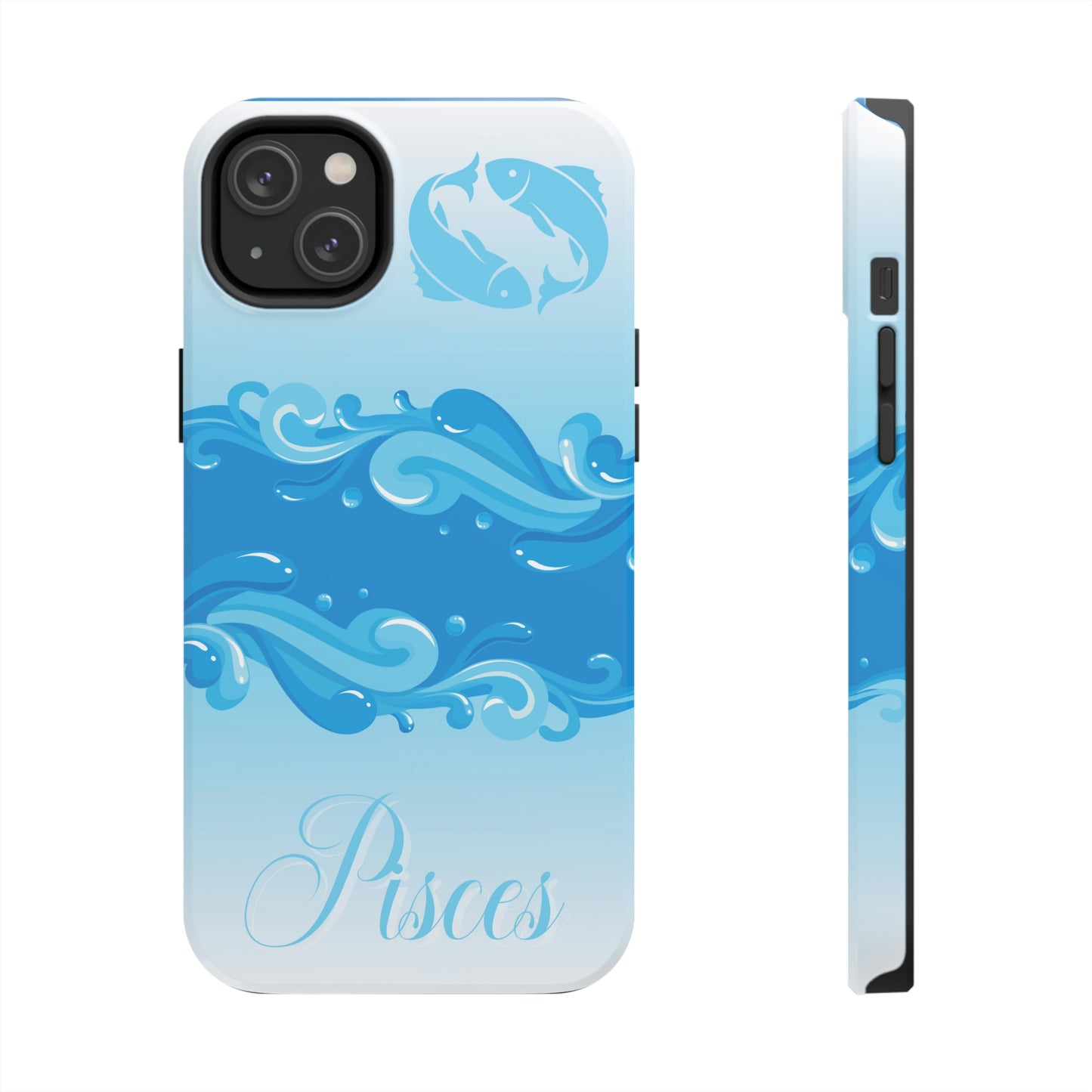 Pisces blue & white/ Tough IPhone case/ Zodiac