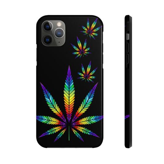 Rainbow tie-dye hemp Tough IPhone Cases, Case-Mate