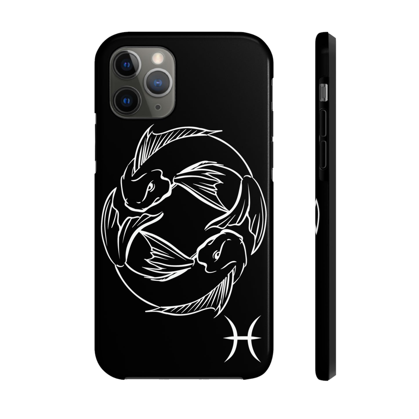 Pisces zodiac black & white/ Tough IPhone Case/ Zodiac