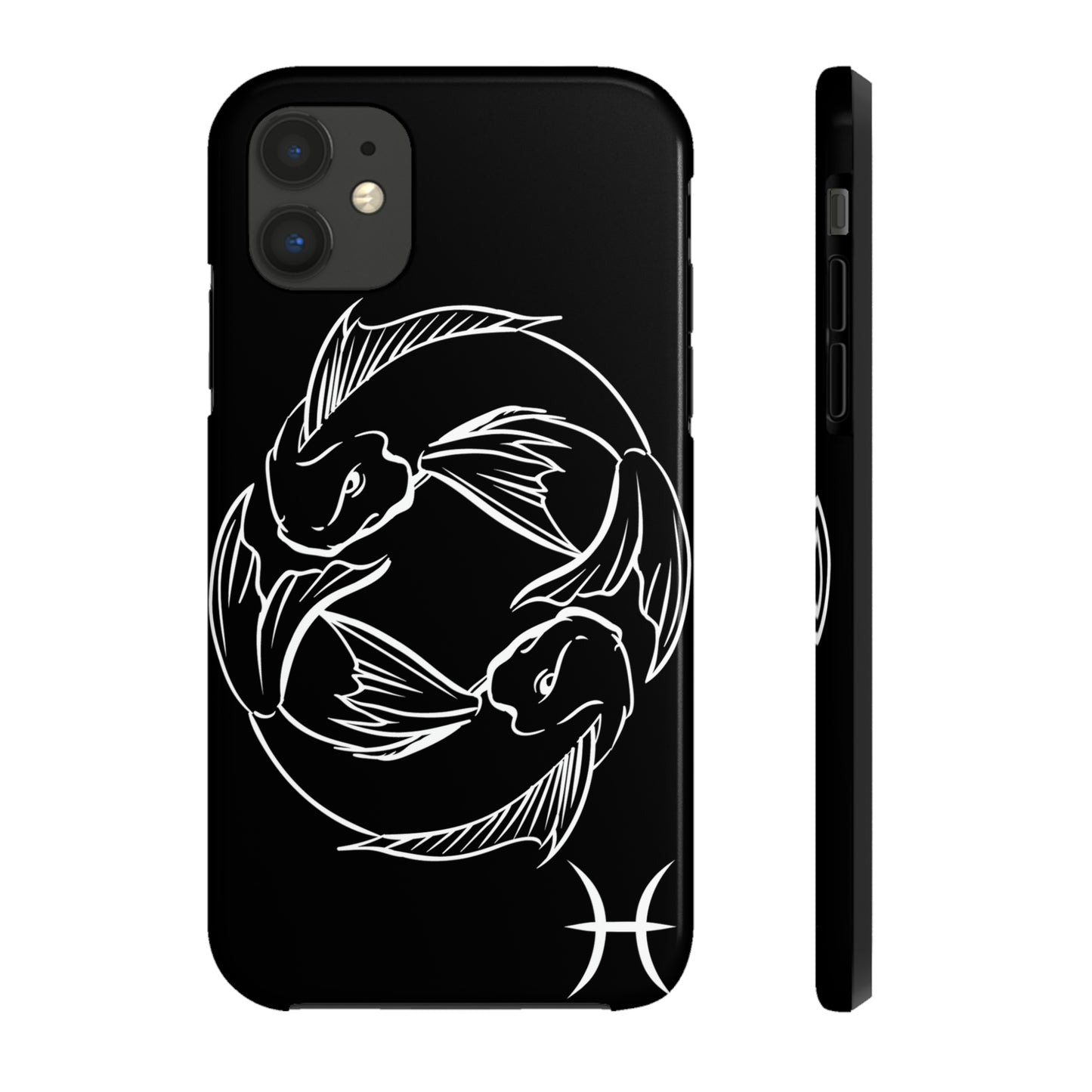 Pisces zodiac black & white/ Tough IPhone Case/ Zodiac